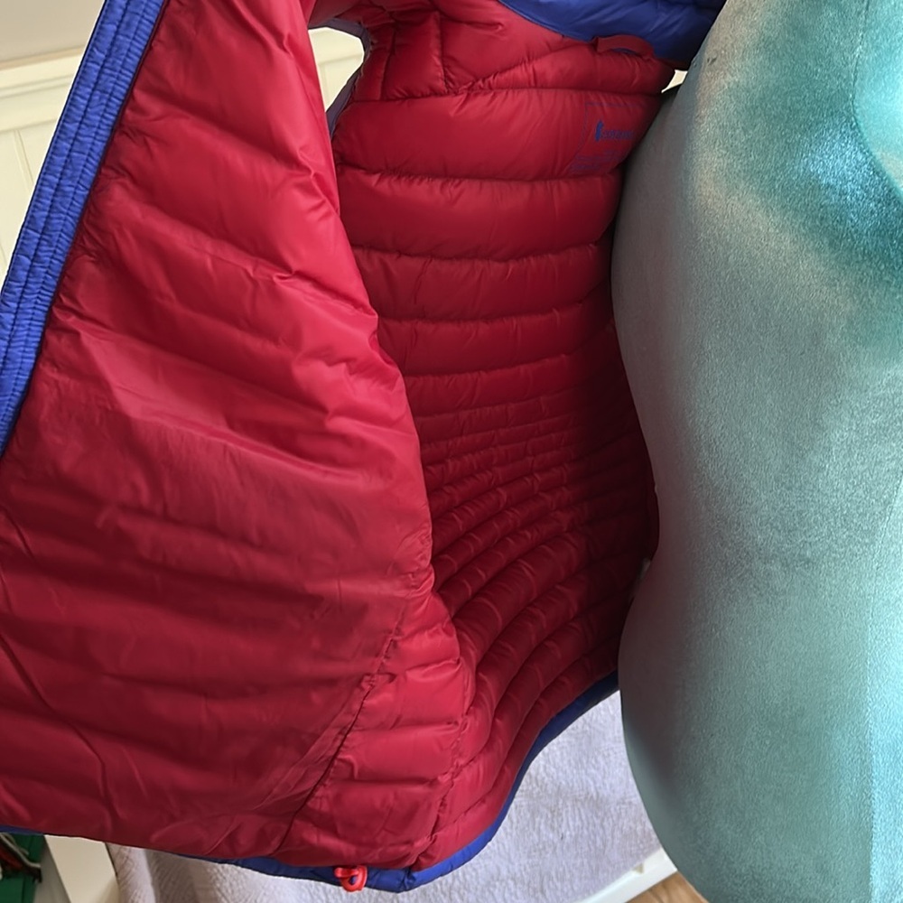 cotopaxi Royal Blue Puffer Vest with Black and Red Stripe - Picture 7 of 9